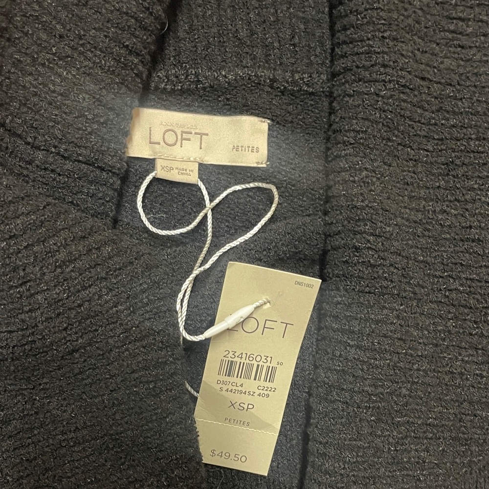LOFT Off-Shoulder Black Sweater - Picture 2 of 4